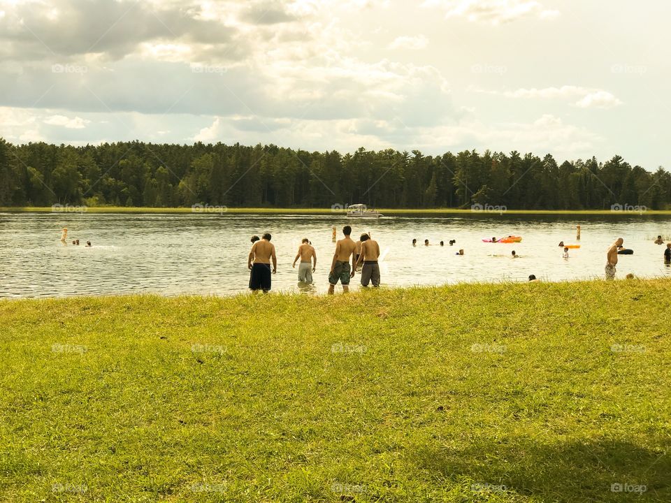 Boys in the lake 