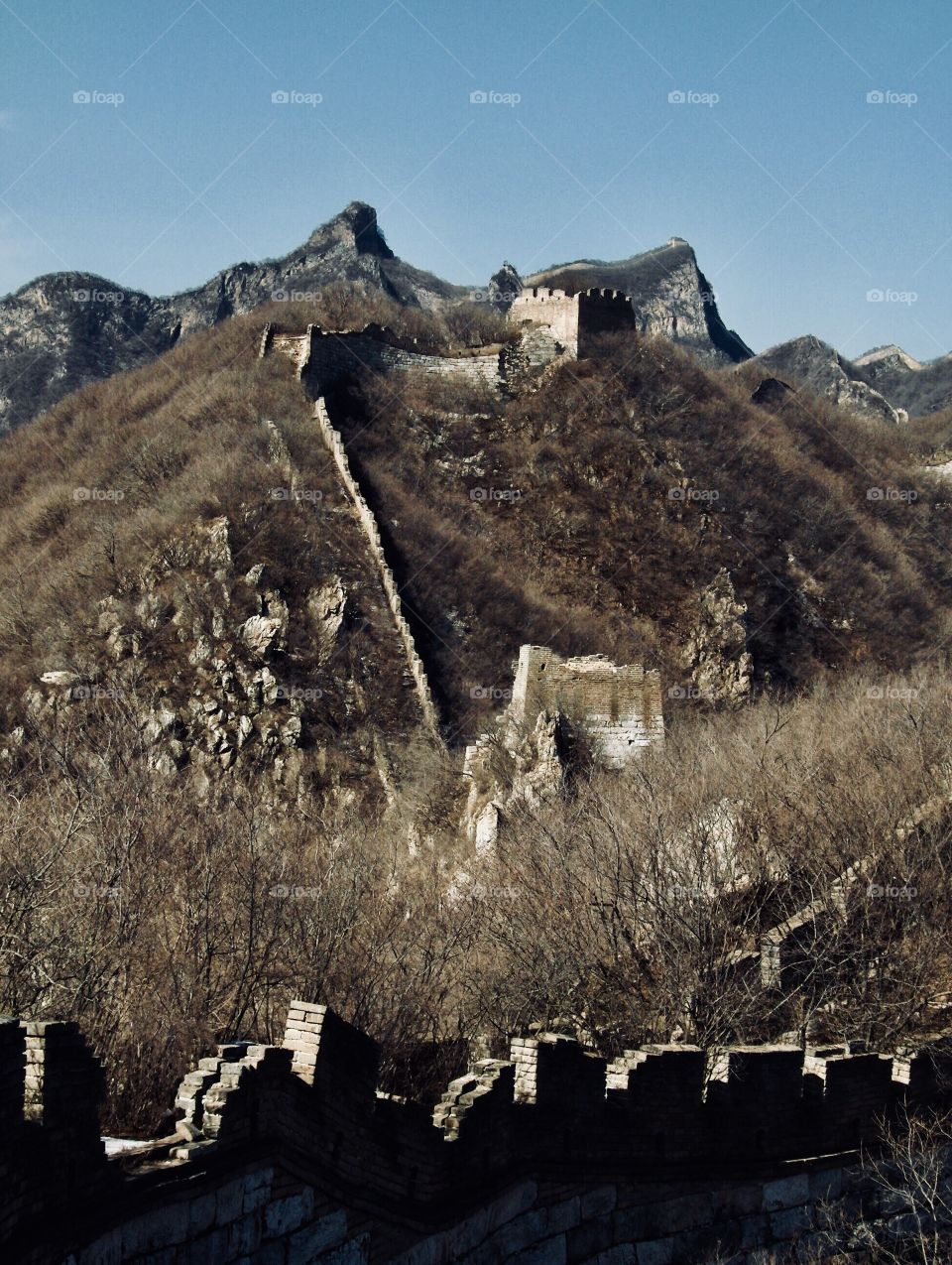 Hiking the ruins of the Great Wall near Beijing China 