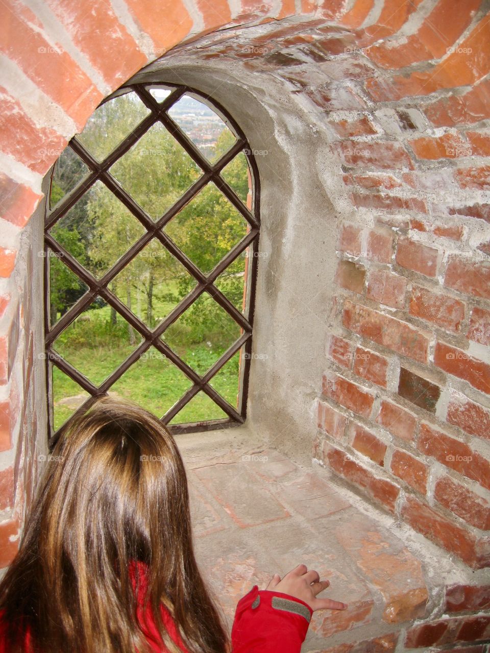 brick tower window