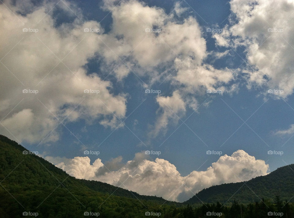 green nature summer clouds by javidog