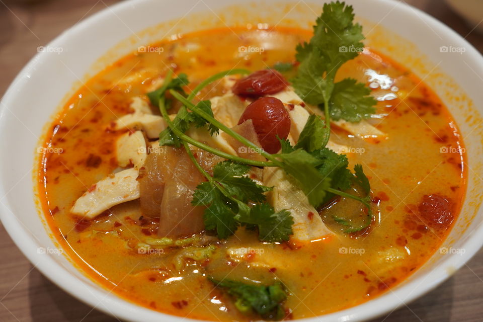 Tom Yum Kung noodles