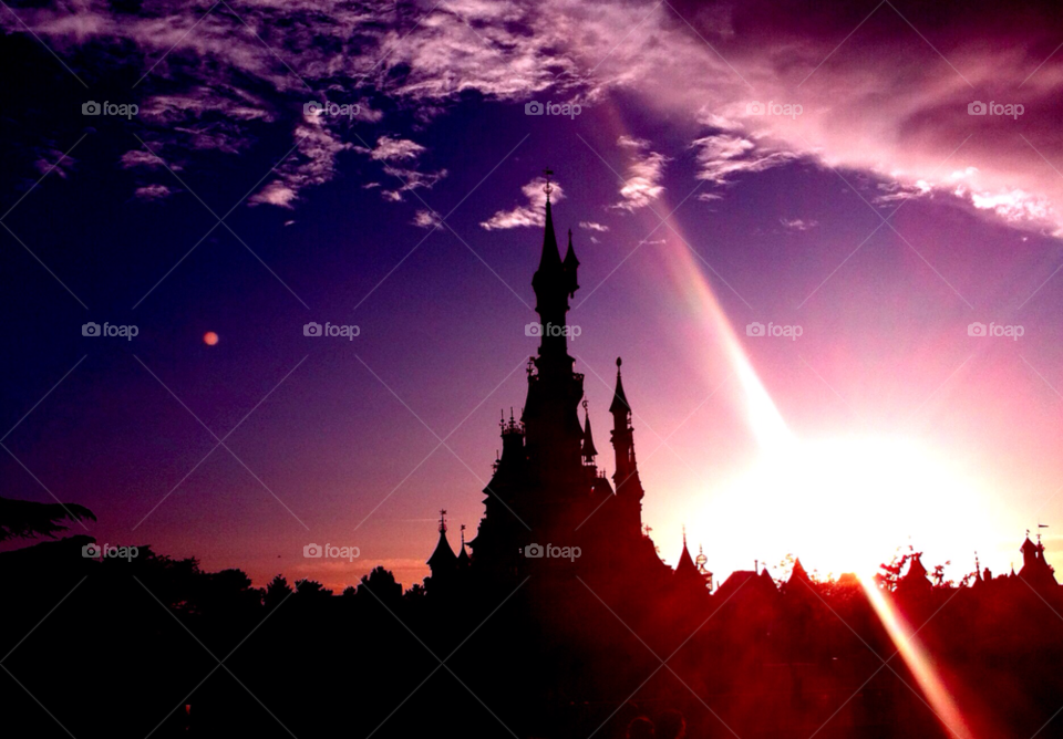 sky sunset tower magic by SmileItsJo