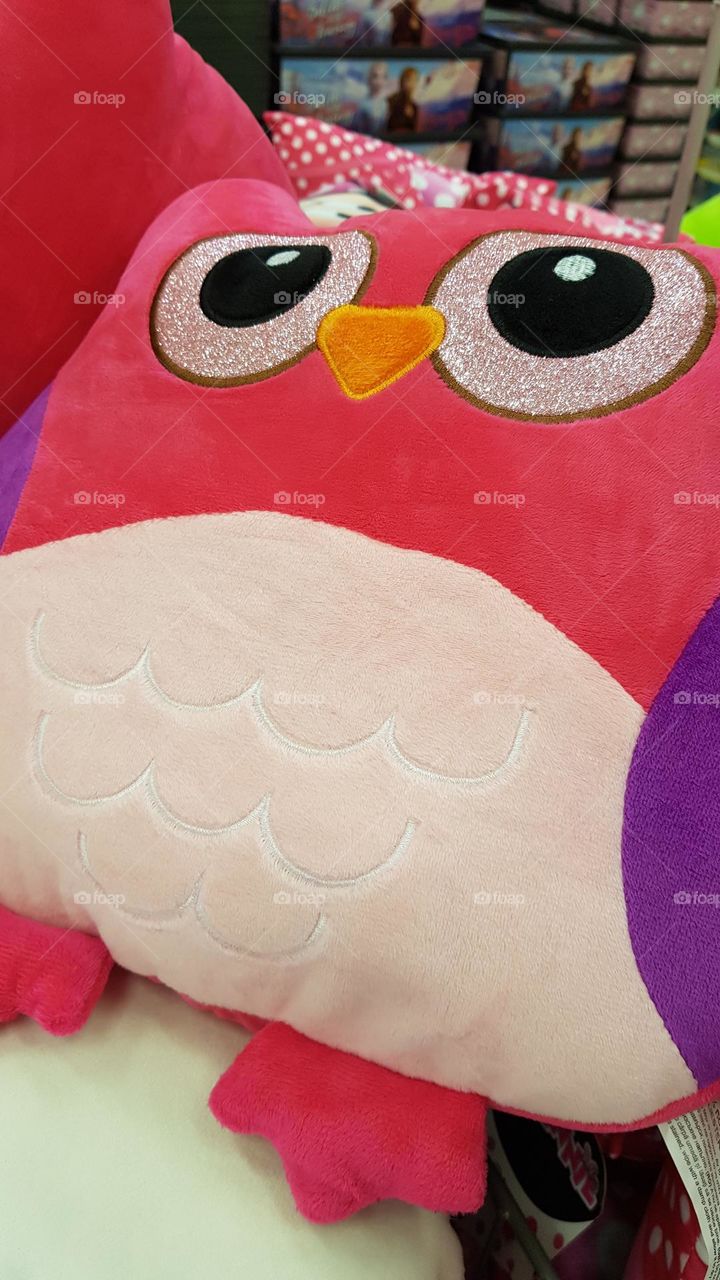 Plush red owl Toy