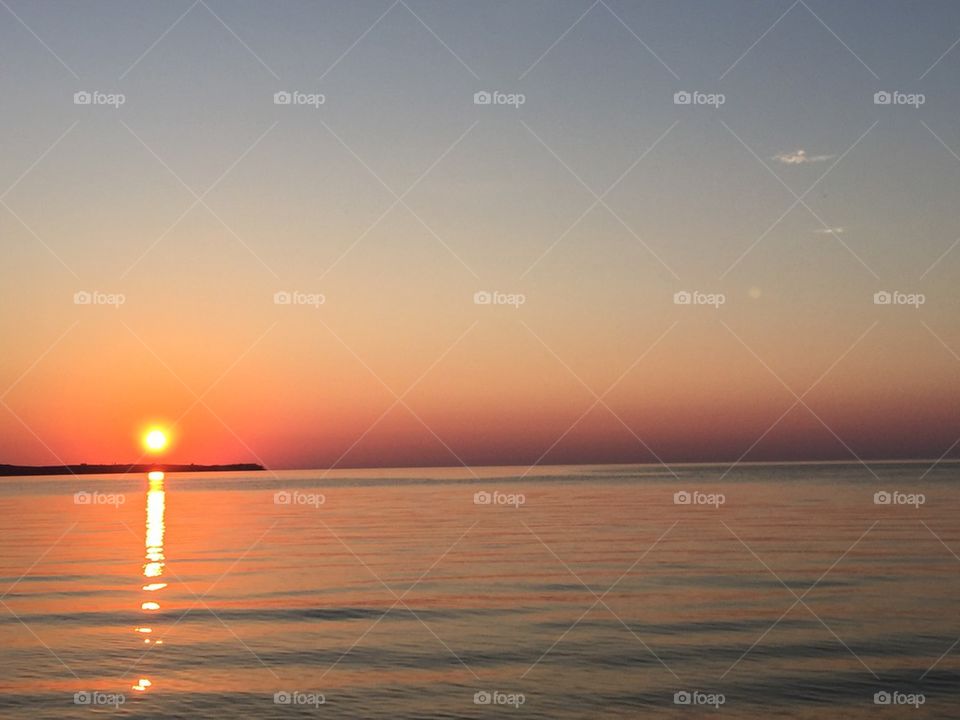 Sunset over Sleeping Bear Bay