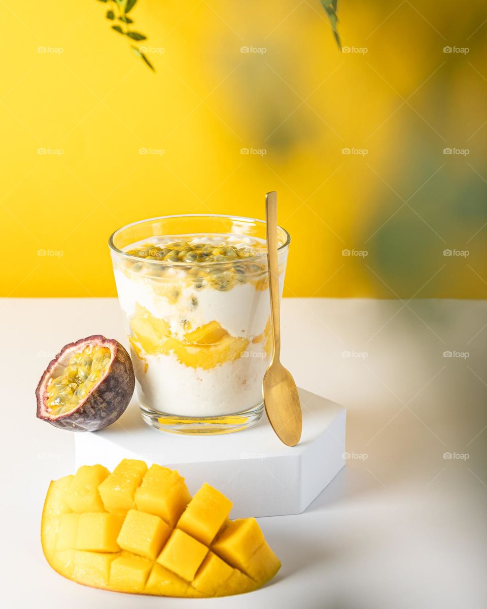 Mango maracuja Joghurt dessert 