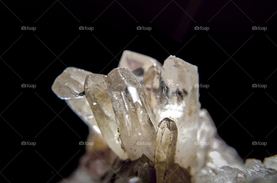 Macro clear quartz crystal 