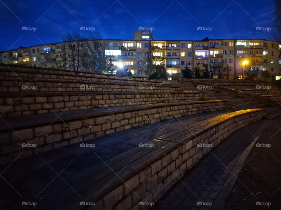 Stairs between blocks