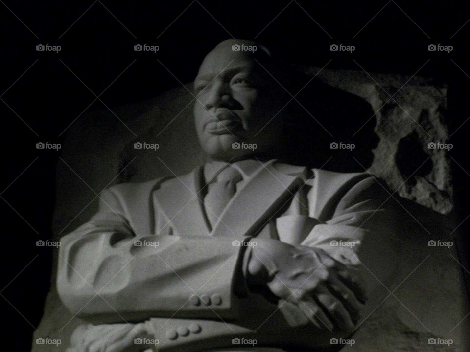 MLK, Jr Memorial at night. Monuments at night in Washington, DC