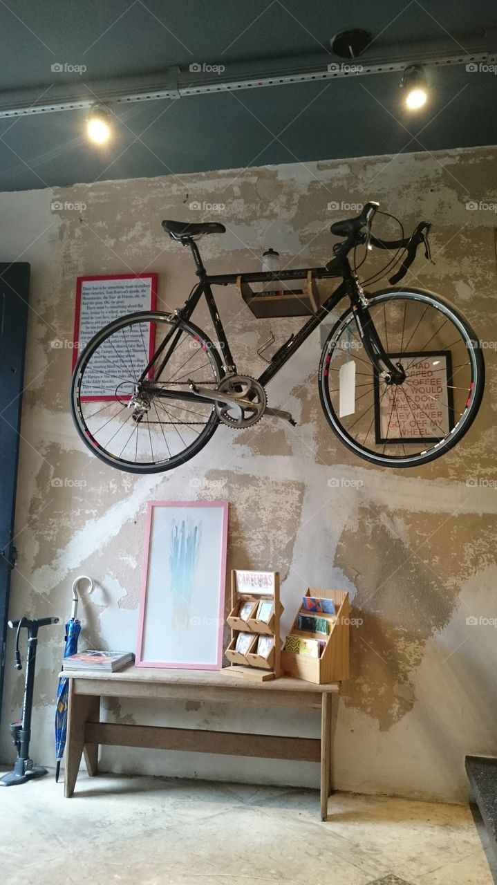 bike in wall