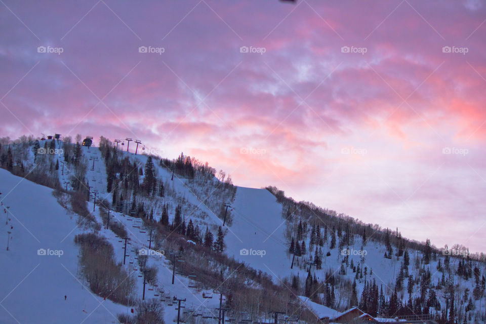 ski resort sunrise