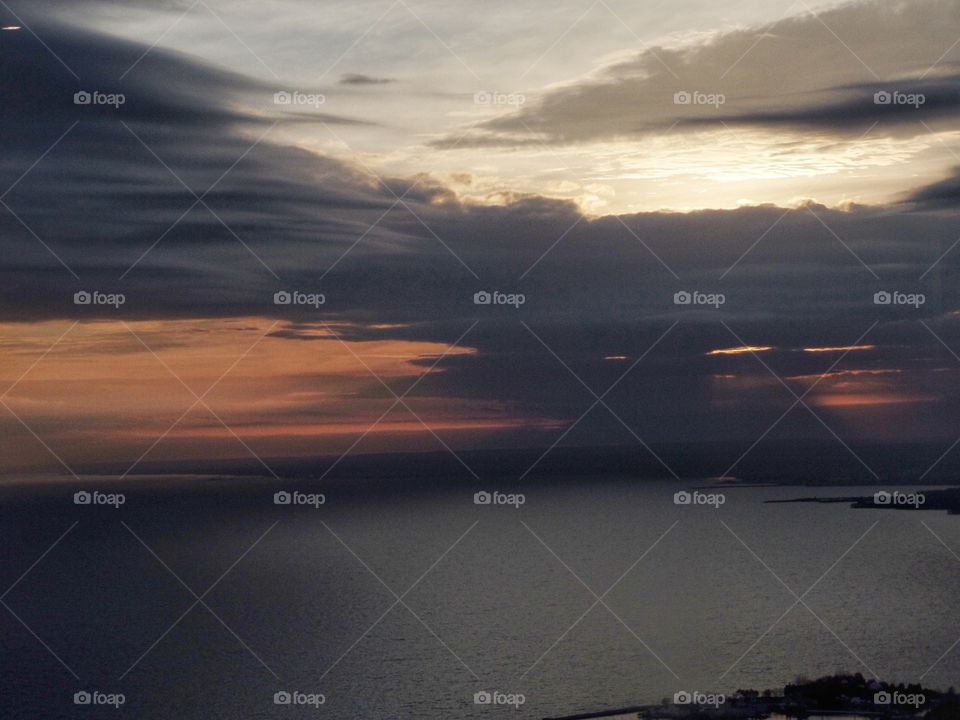 Sunset over the lake