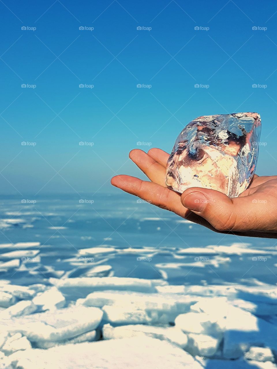 ice in hand