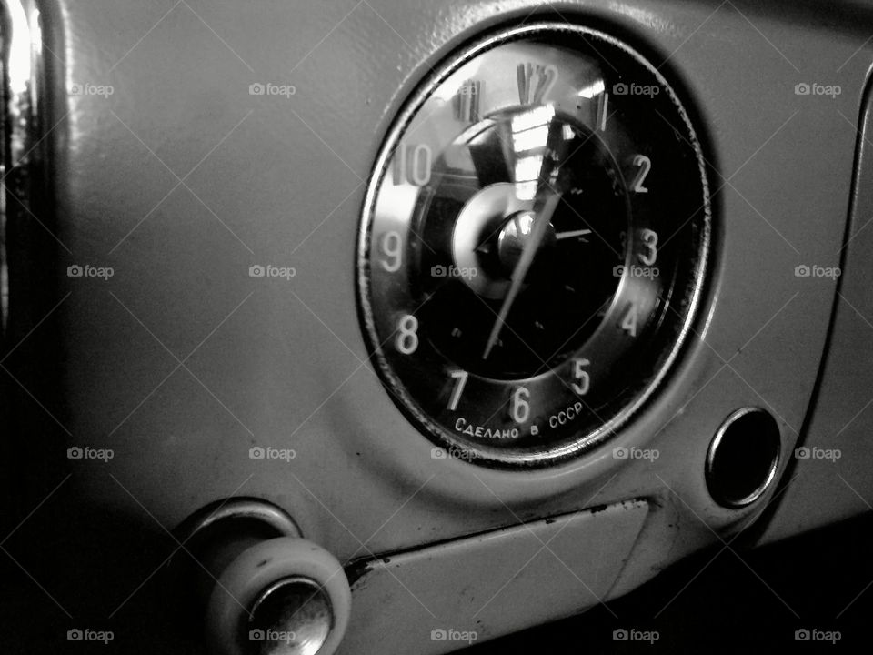 Nostalgia for the old iron. Old car.