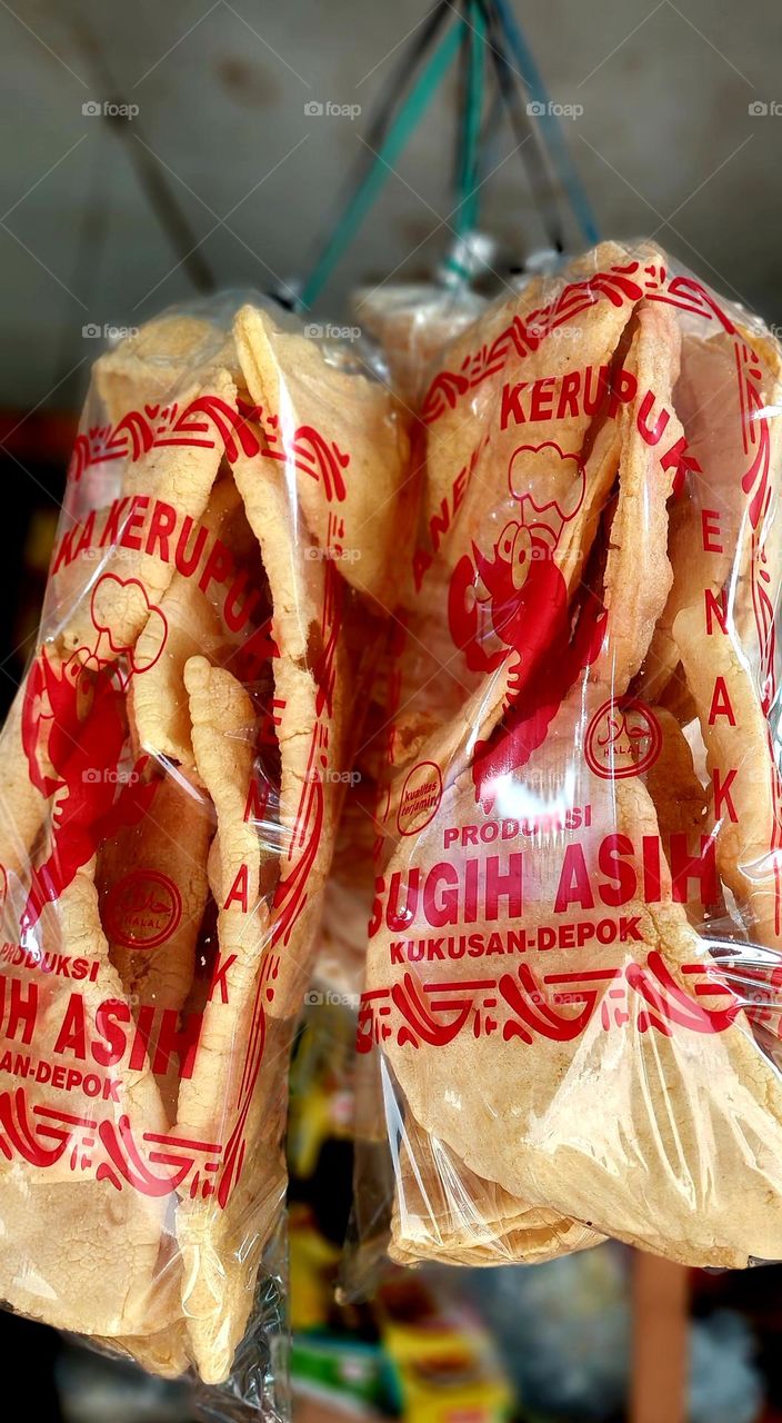 Kerupuk or crackers are snacks that are generally made from tapioca flour mixed with flavoring ingredients such as shrimp or fish originating from Indonesia.