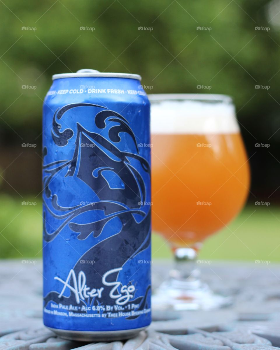 Delicious Treehouse hazy craft beer on a hot summer day.