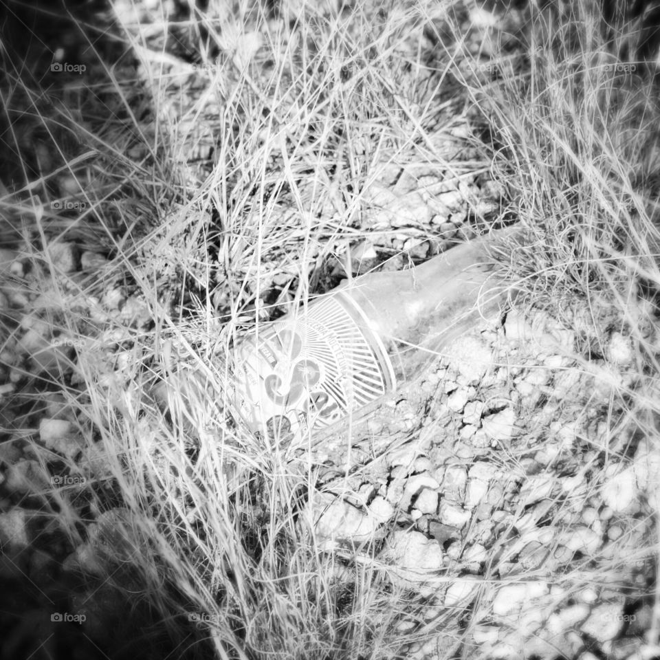 glass bottle. found in desert