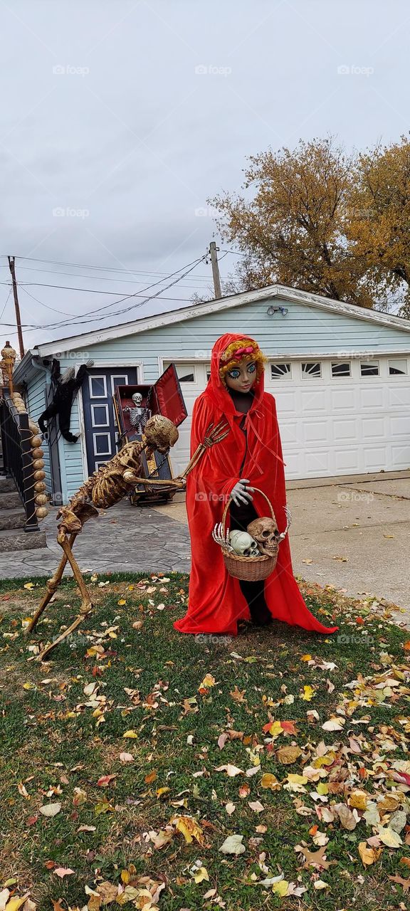 Halloween little red riding hood