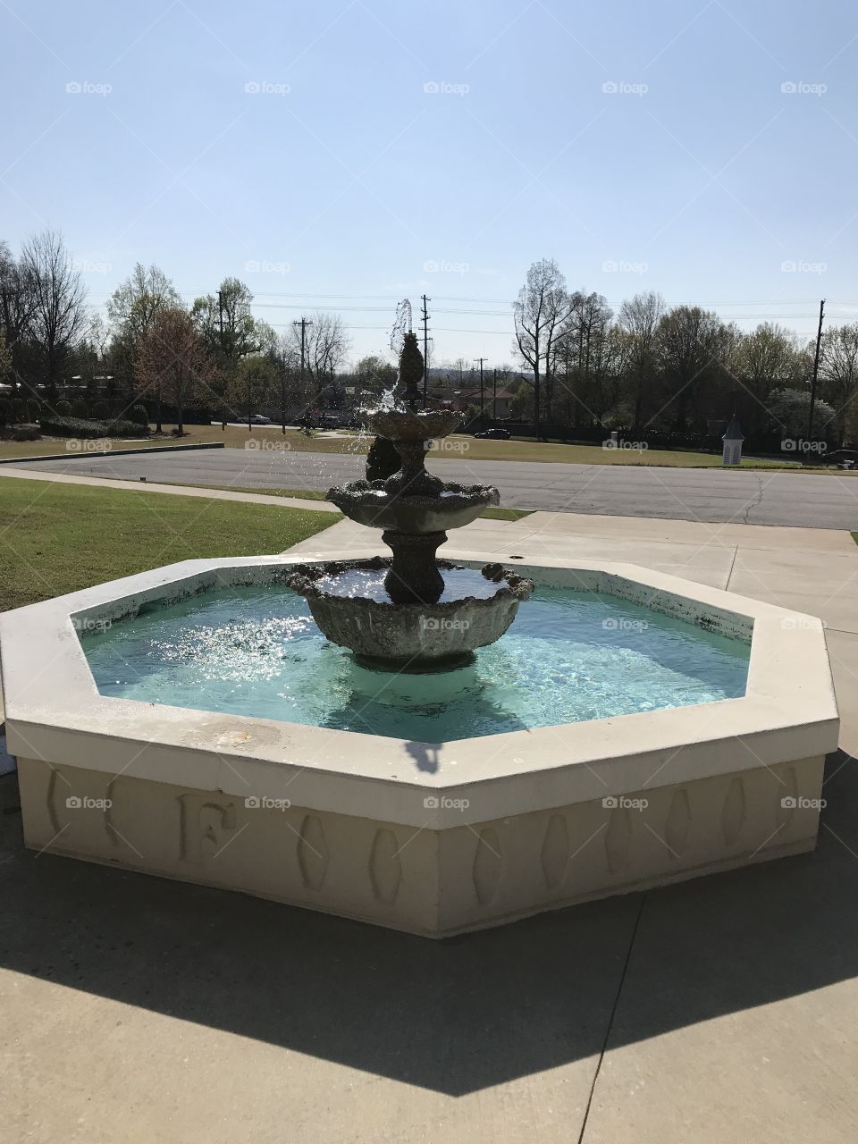 Fountain outside Tulsa Historical society museum 