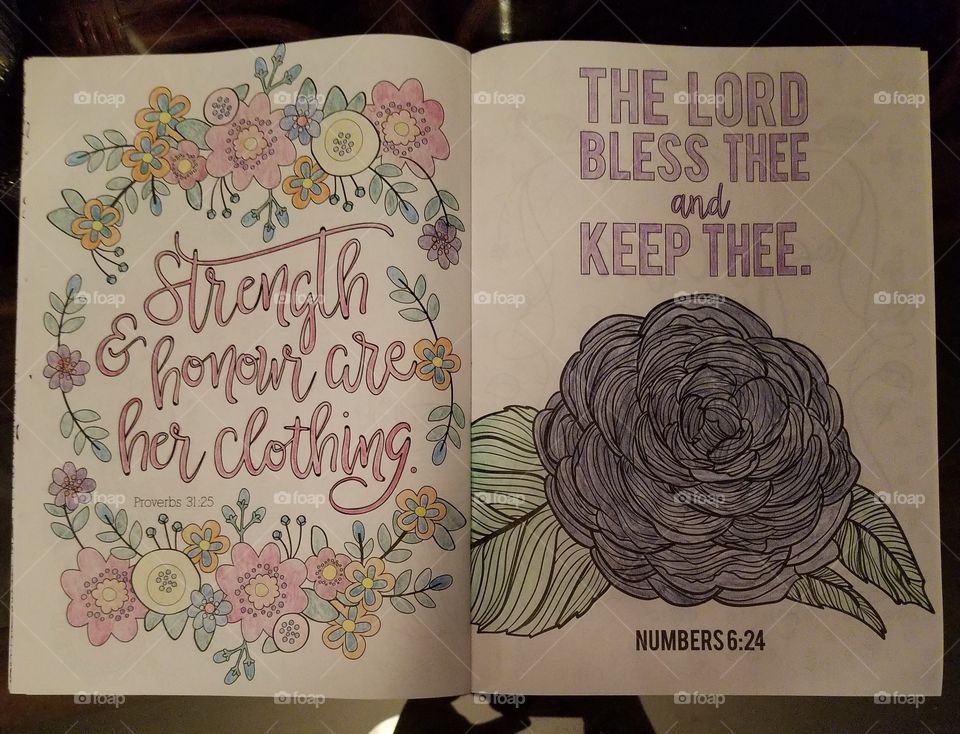 my artwork from the scripture coloring book