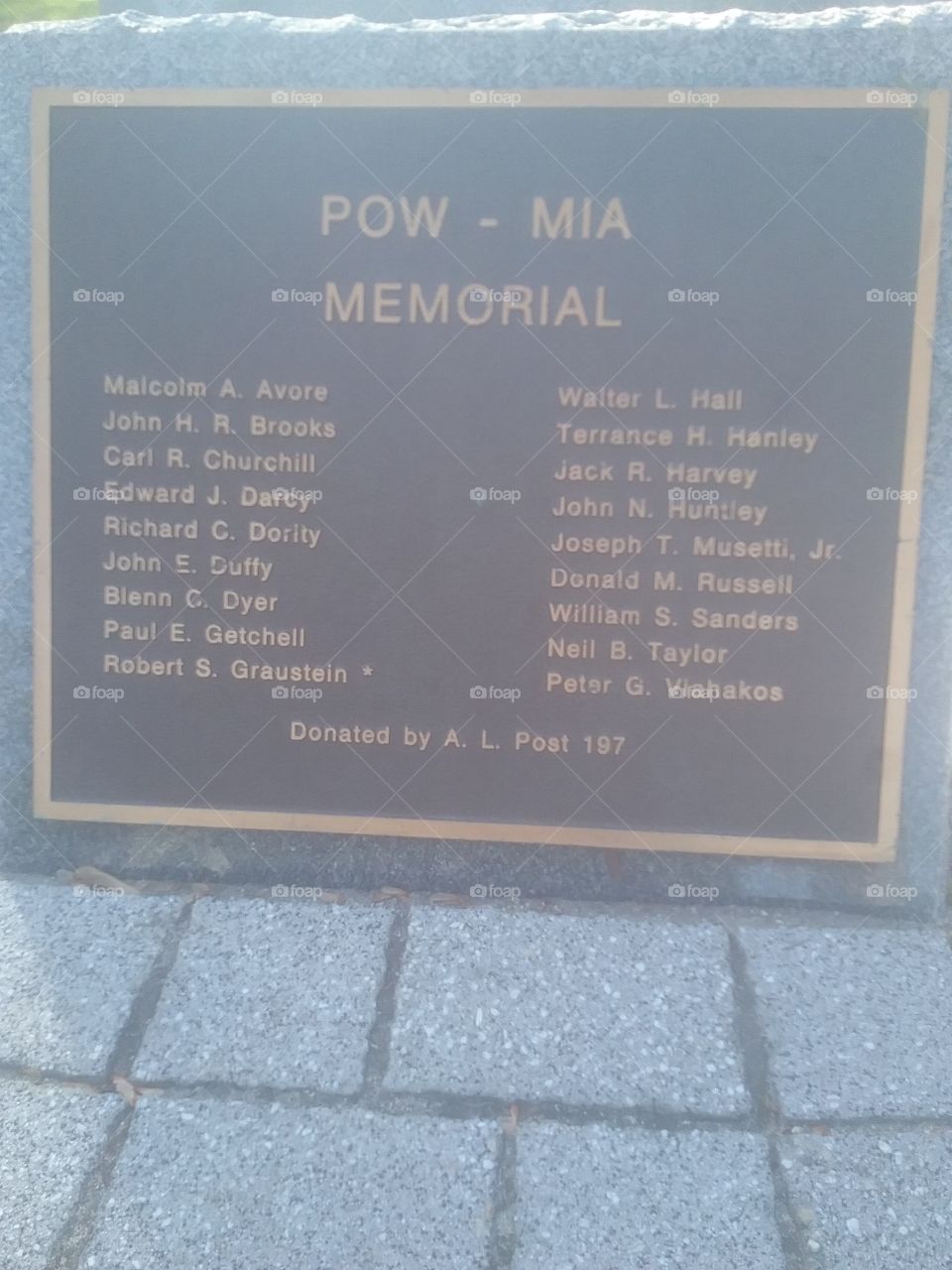 Westbrook, Maine's POW - MIA memorial stone