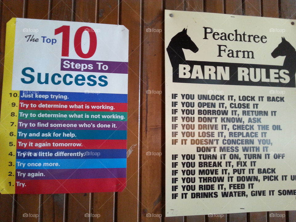 Barn rules