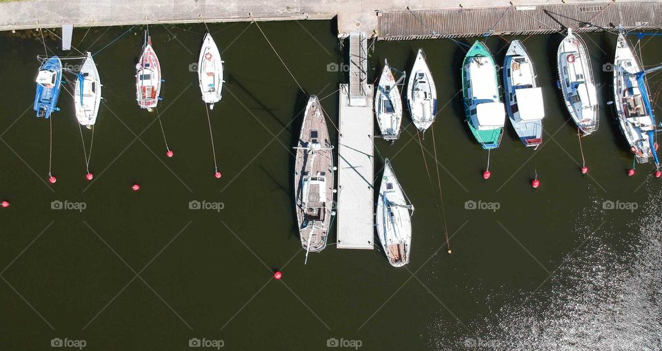Yachts on the marina