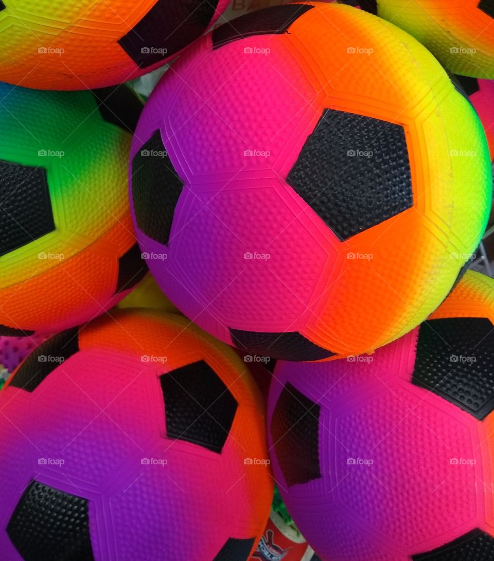 Colorful Soccer Balls