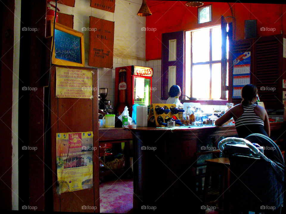 Cafe in city of São Tomé, São Tomé & Principe