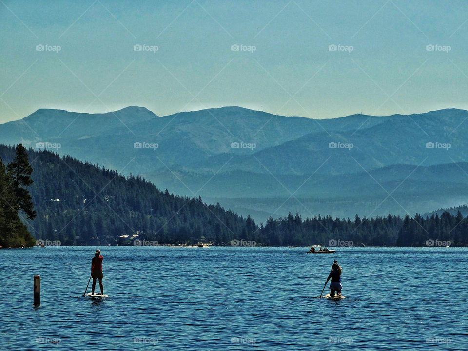 Paddle board on a North American lake