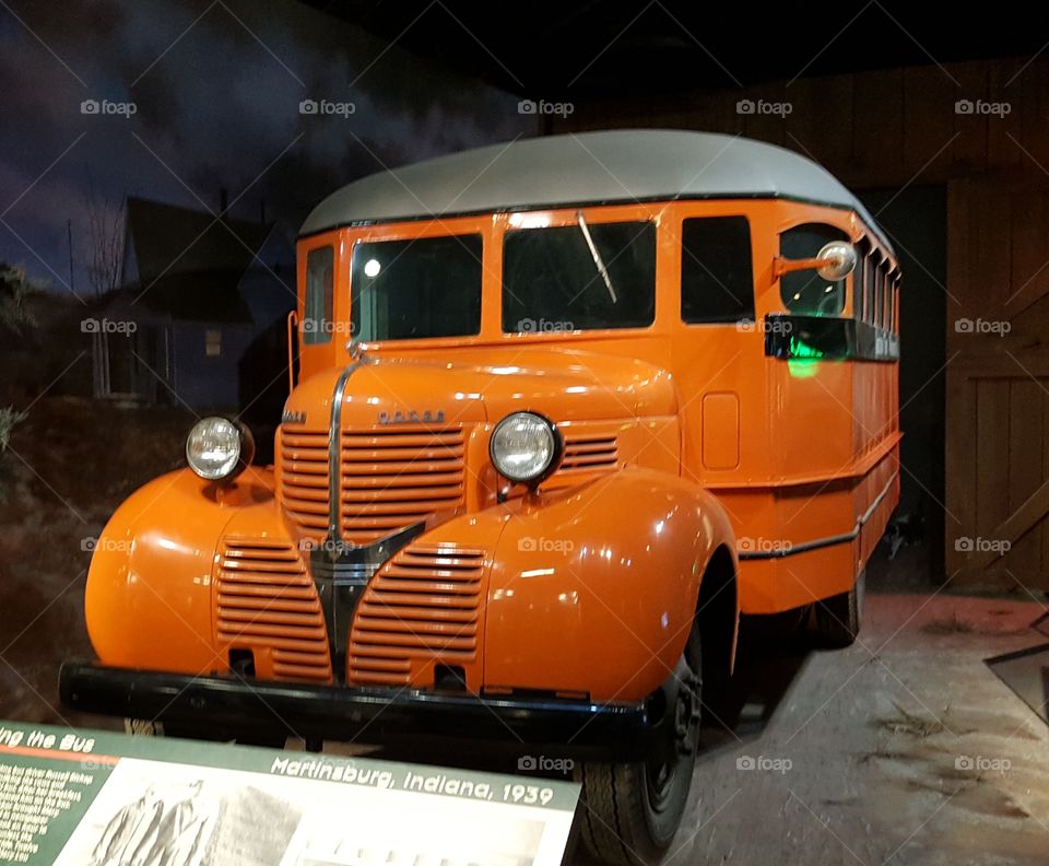 vintage car in museum