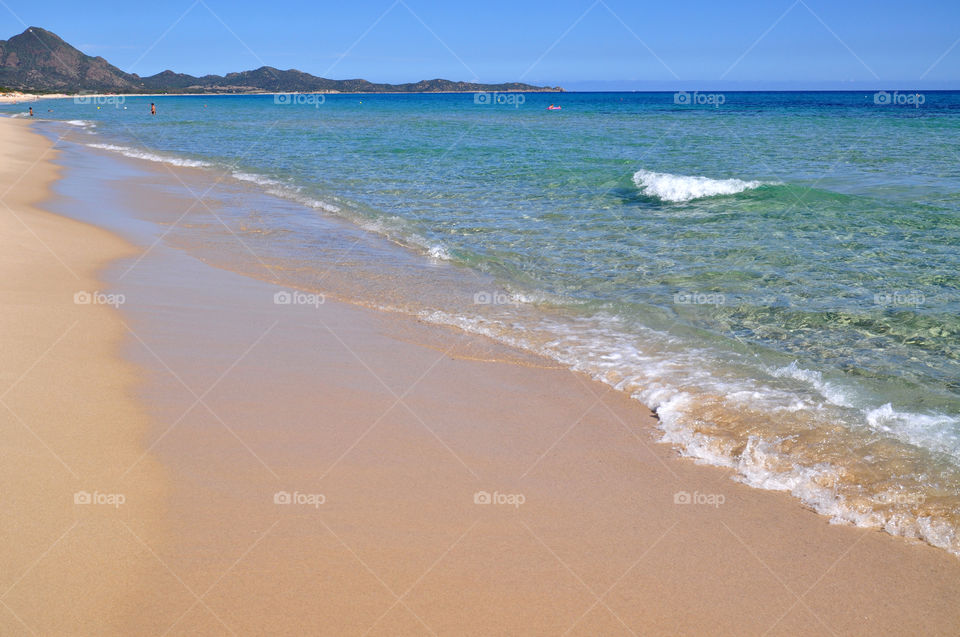 Sardinia transparent water of Mediterranean sea