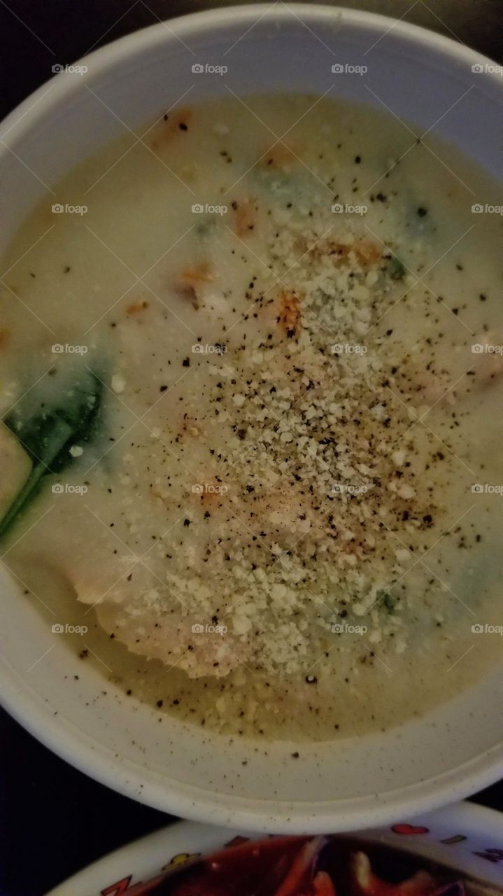Chicken gnocchi soup