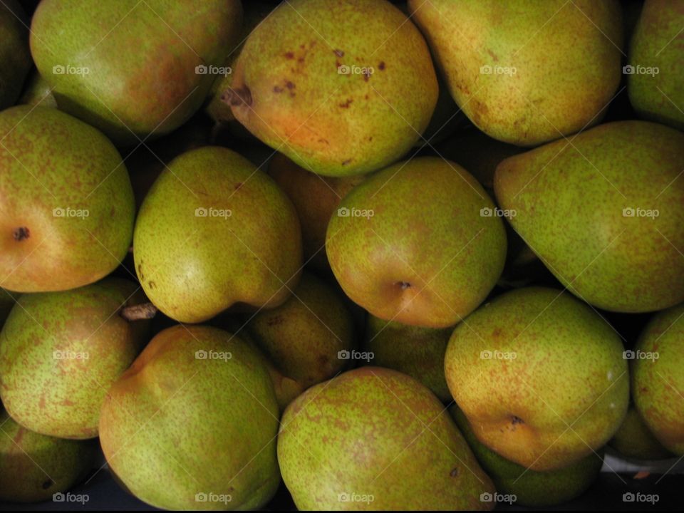 Directly above view of pears