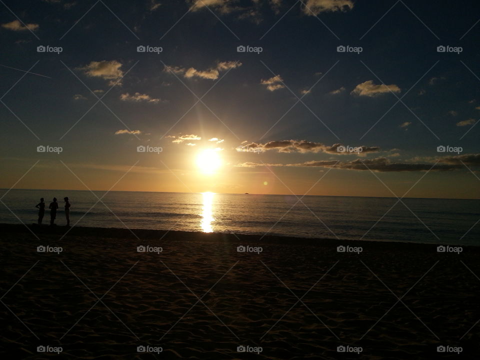 sunrise in costs rei. sardinia island