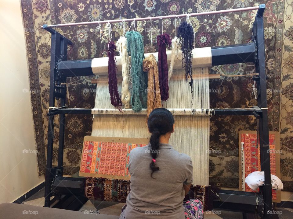 Turkey rug weaving