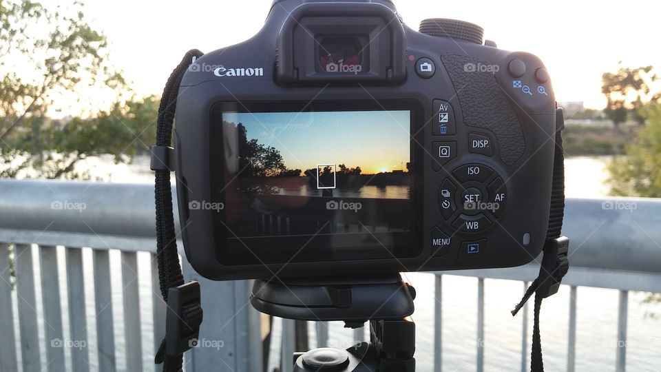 Canon T5 on a tripod