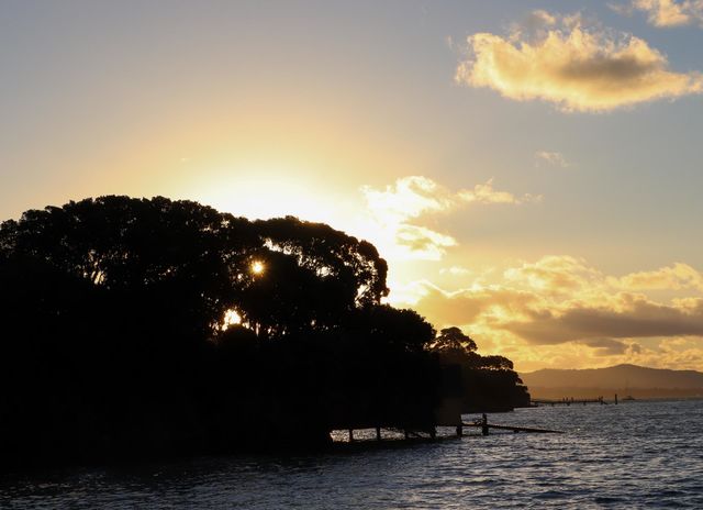Beautiful sunset in New Zealand 