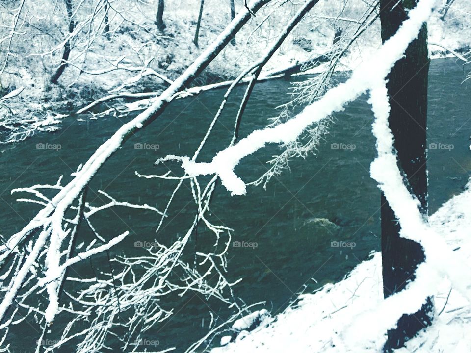 Vilnia River in wintertime