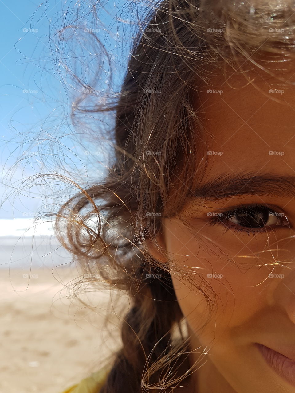 Portrait of a girl at beach