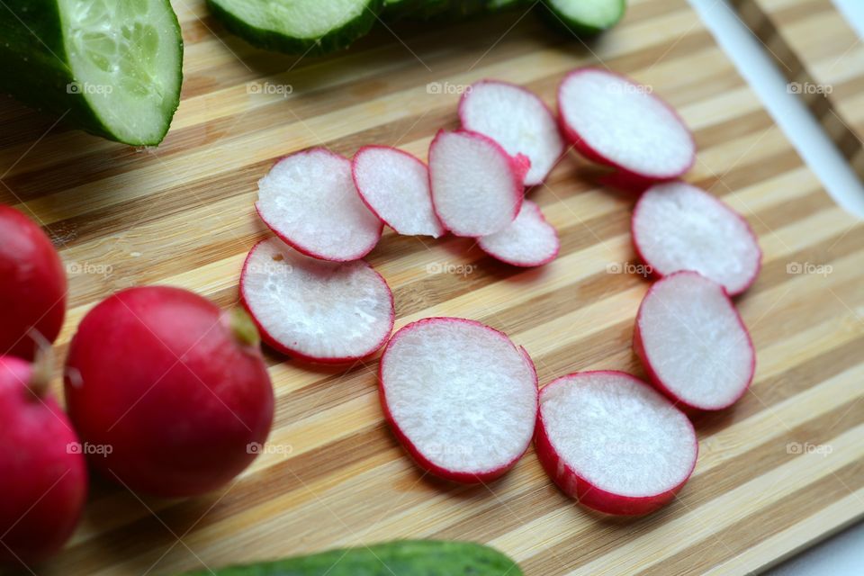 fresh vegetables on a wooden board cooking healthy vegetarian food eating home