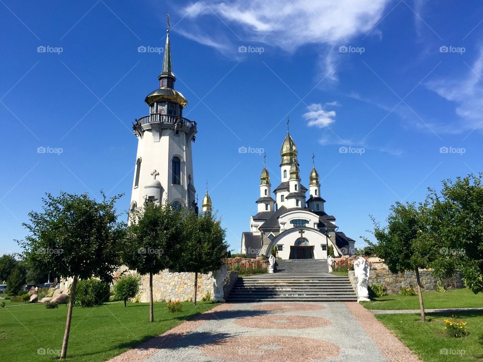 An orthodox church in modern architecture style