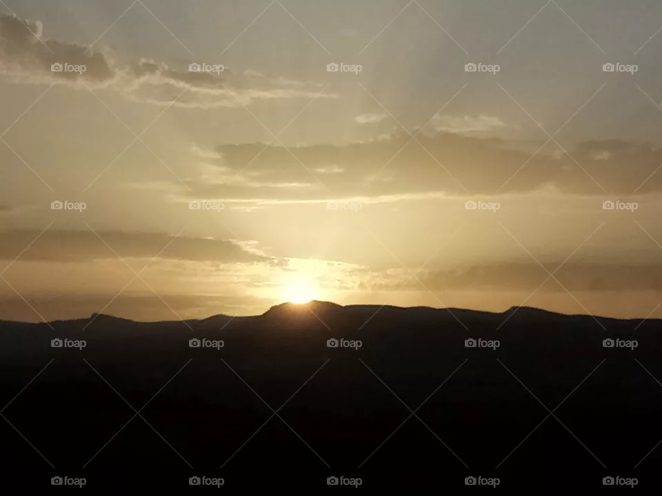 The sun is setting
