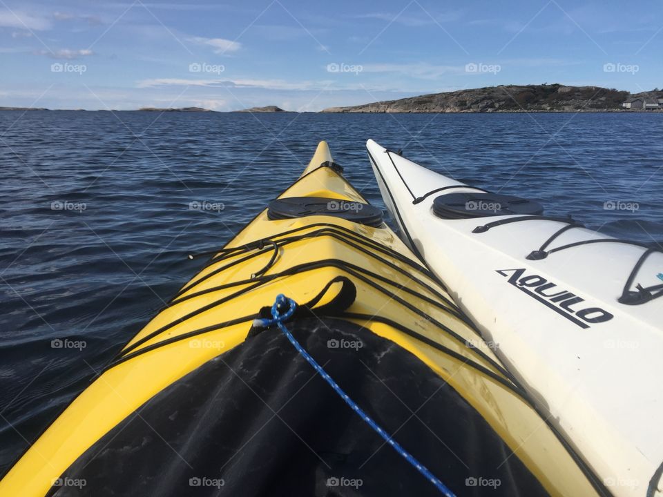 Two kayaks