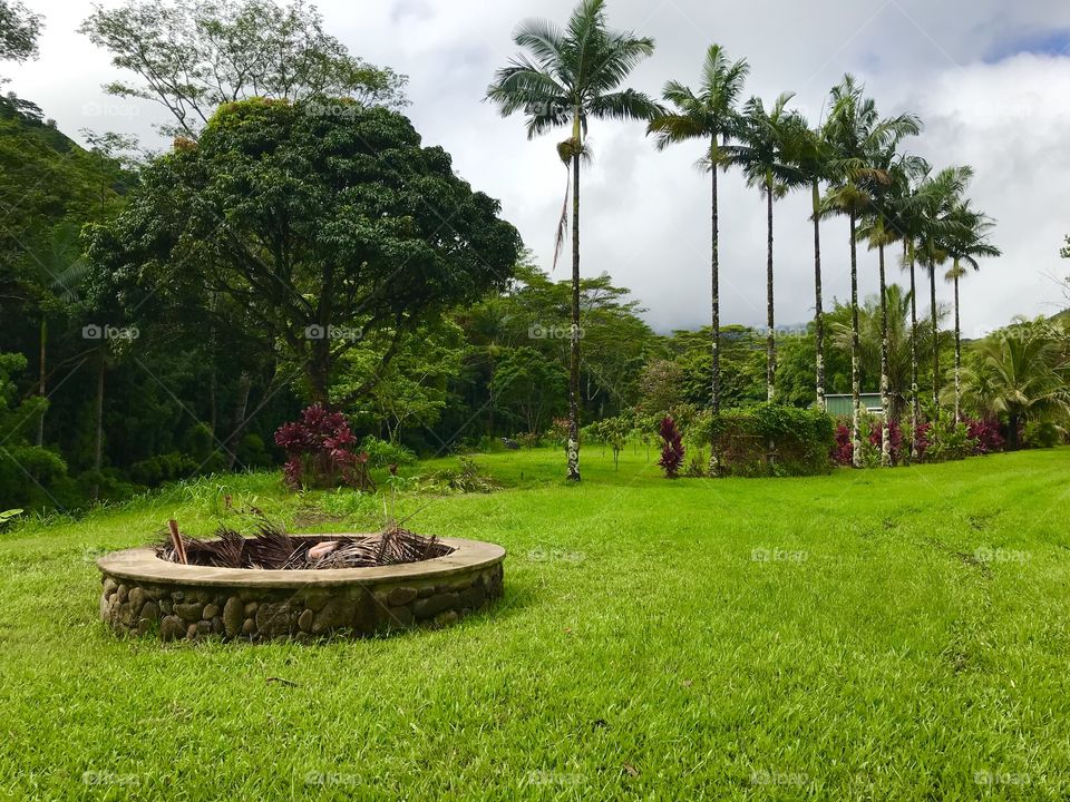 Fire pit in Hawaii 