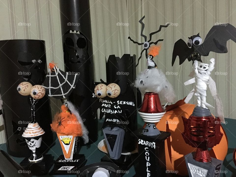 Halloween homemade trophies