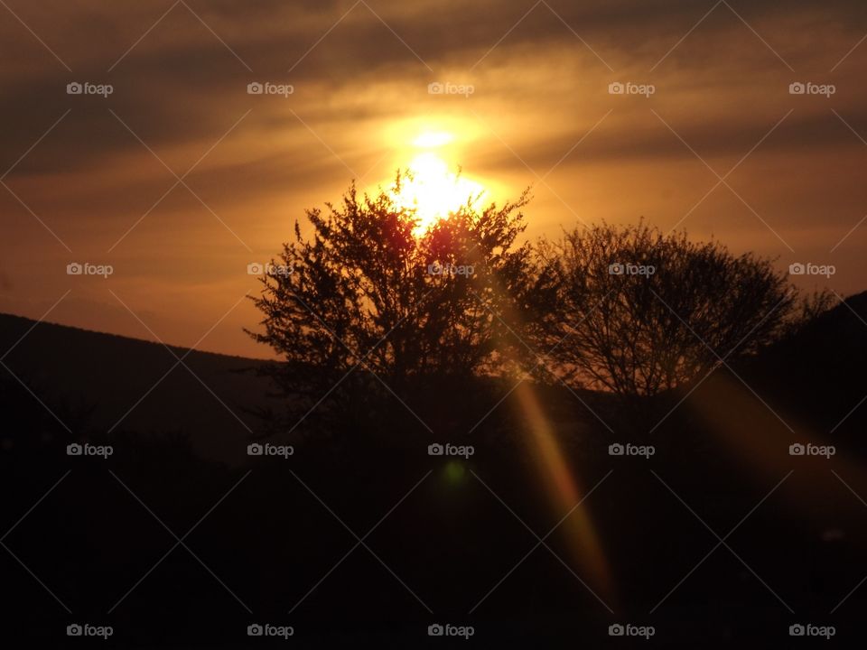 South Africa sun set