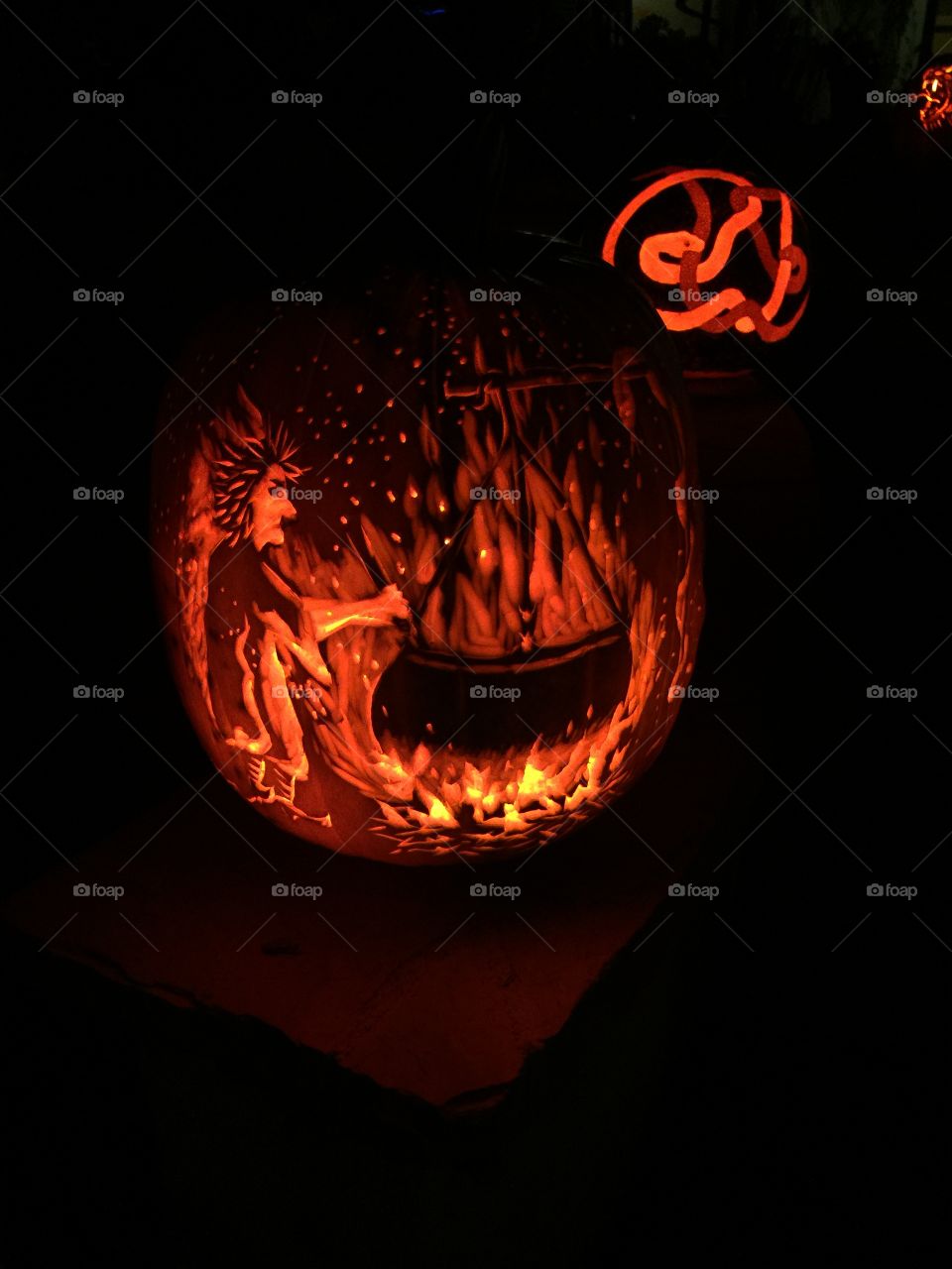 Carved pumpkin