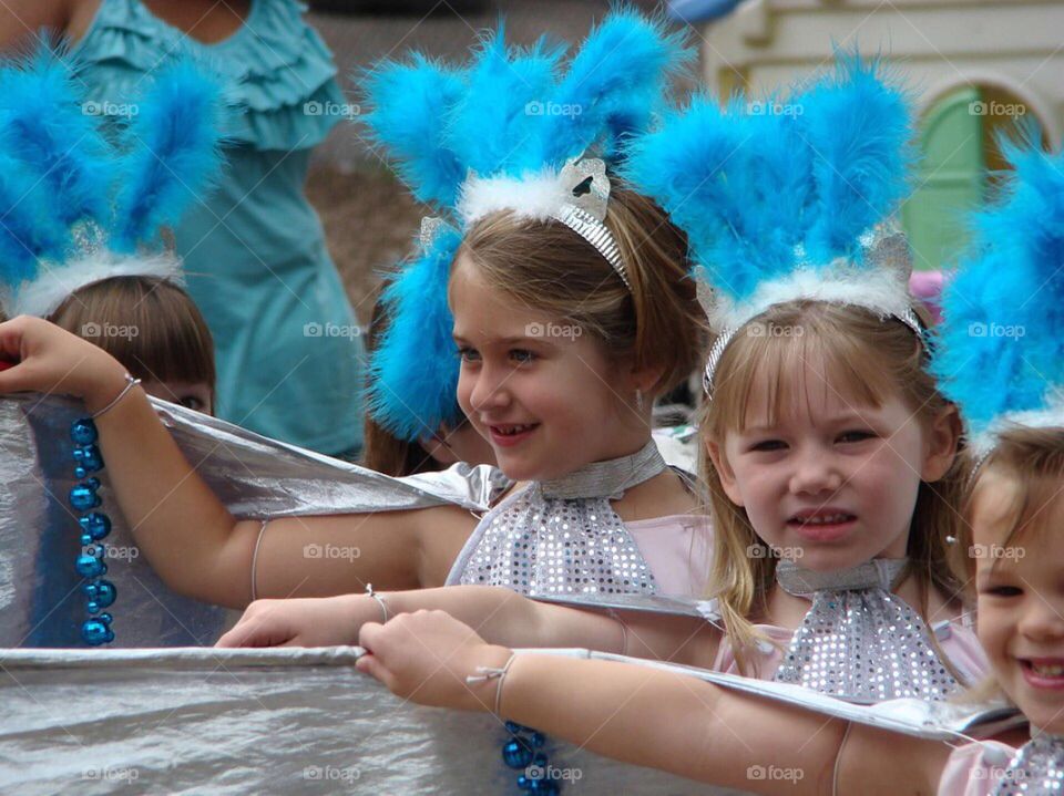 Cute little girls with costume