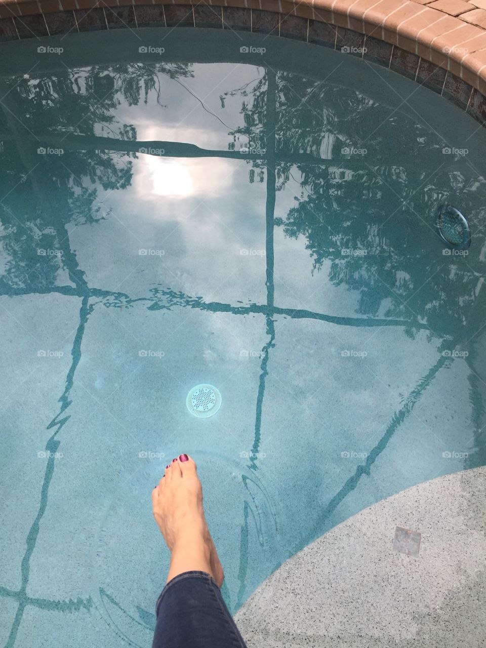 High angle view of swimming pool