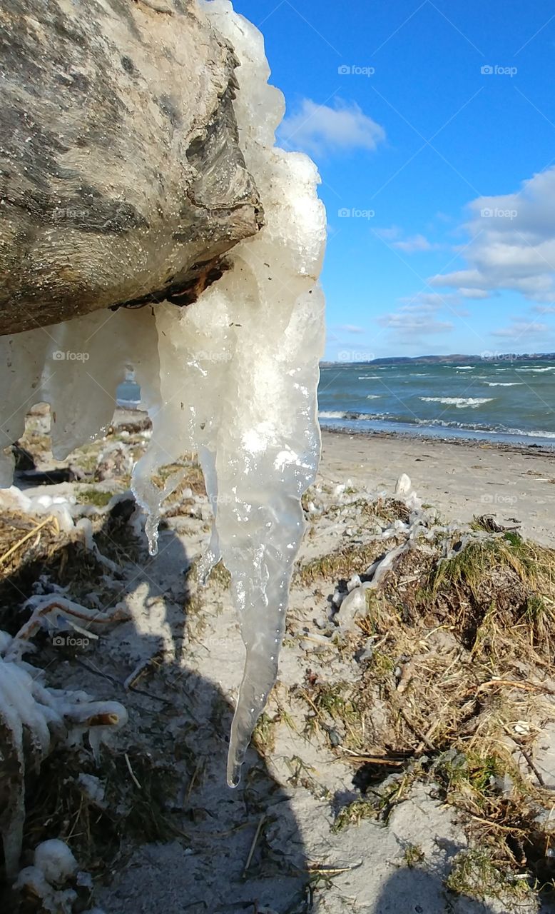 eis ice water wasser ufer strand beach cold kalt winter